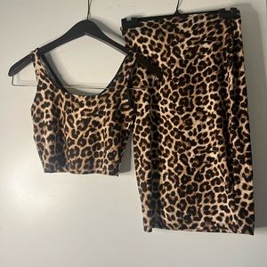 Cheetah two piece skirt